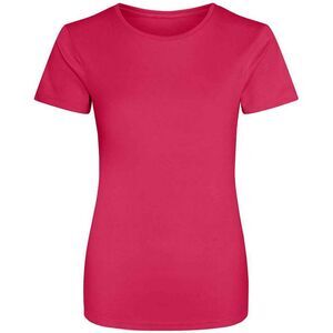 Just Cool Womens/Ladies Sports Plain T-Shirt / Hot Pink
